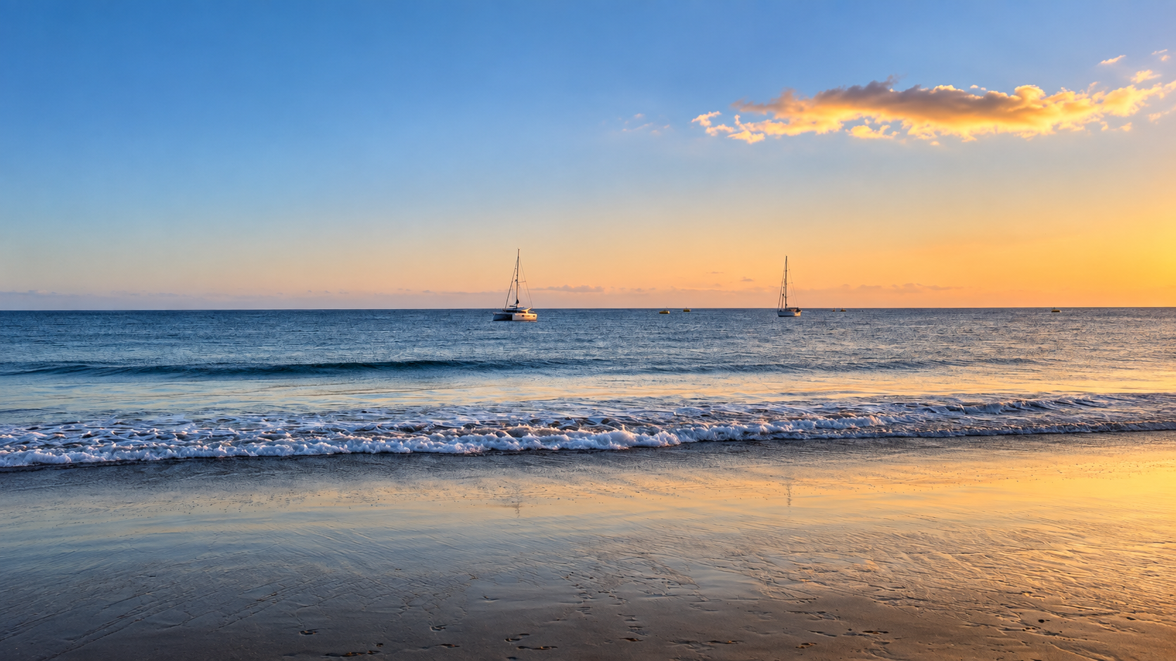Atardecer en la Playa de La Tejita, cerca de El Médano